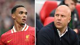 Arne Slot kreeg te maken met wat weerstand toen hij Trent Alexander-Arnold wisselde. © Getty Images beeldbewerking Sportnieuws.nl