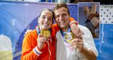 Pien Sanders en Thijs van Dam. Getty Images/TikTok, beeldbewerking Sportnieuws.nl