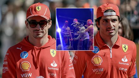 Carlos Sainz verrast Ferrari-collega Charles Leclerc door hem bij intiem lichaamsdeel te grijpen