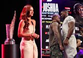 Elle Duncan, Jake Paul en Anthony Joshua. Getty Images, beeldbewerking Sportnieuws.nl