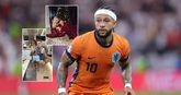 Memphis Depay, Cody Gakpo, Steven Bergwijn en Noa Lang vieren Kerstmis. Getty Images/Instagram, beeldbewerking Sportnieuws.nl
