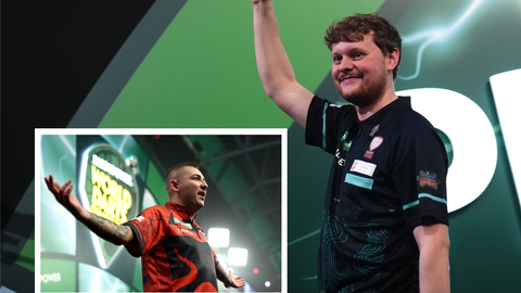 Nathan Aspinall (in het klein) en Kevin Doets © Getty Images, beeldbewerking Sportnieuws.nl