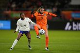 Naomi Girma namens de VS in actie tegen Nederland. © Getty Images