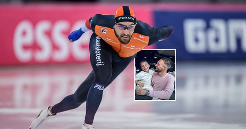 Topschaatser Kjeld Nuis viert vakantie met 'zijn eigen koning'