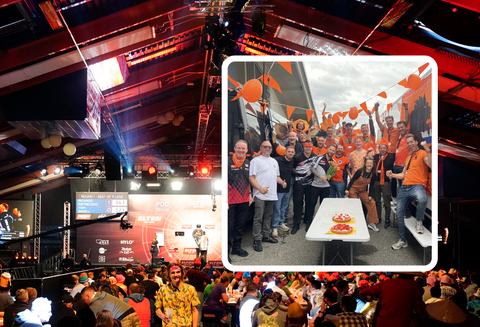 Nederlandse darters vieren tóch Koningsdag in Oostenrijk met oranjefeestje tijdens toernooi