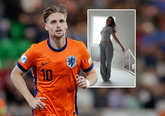 Jade Anna (vriendin Kenneth Taylor) danst van geluk na uitschakeling Jong Oranje: 'Eindelijk'