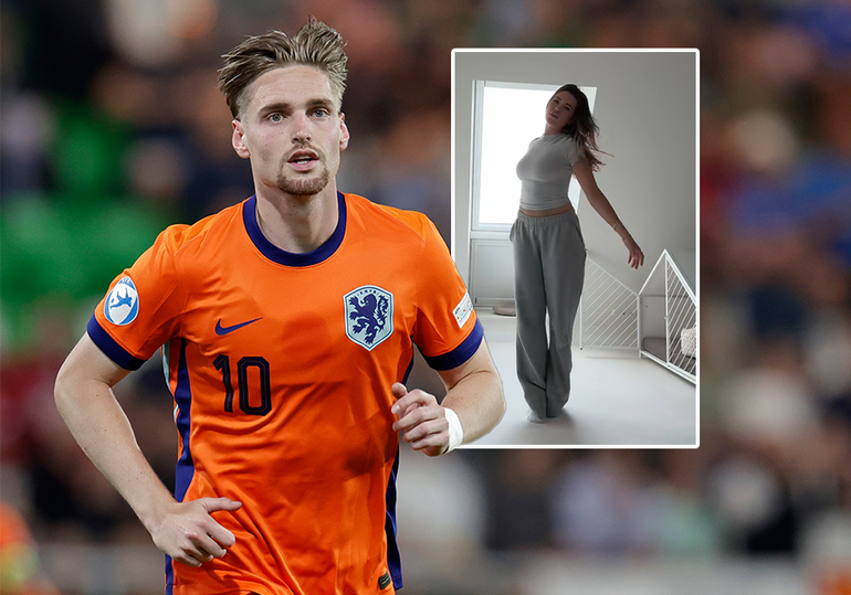 Jade Anna (vriendin Kenneth Taylor) danst van geluk na uitschakeling Jong Oranje: 'Eindelijk'