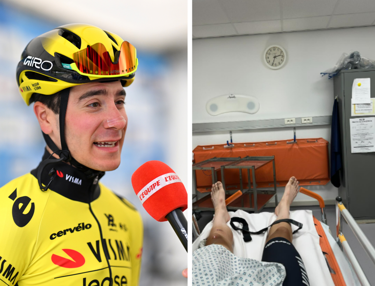 Topwielrenner belandt in ziekenhuis en deelt emotioneel bericht: 'Je speelt met levens'