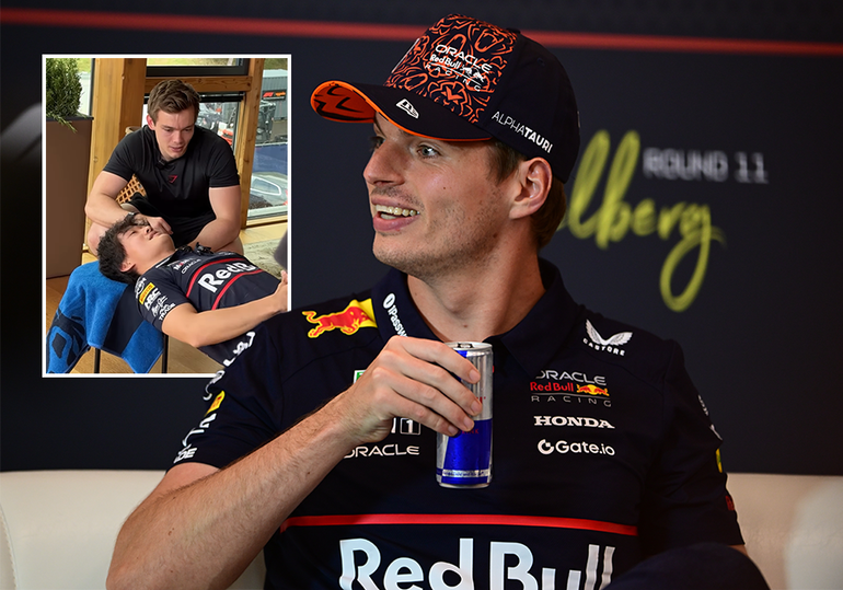 'Trotse broer' Max Verstappen ziet hoe teamgenoot les geeft aan bekende Nederlandse sporter