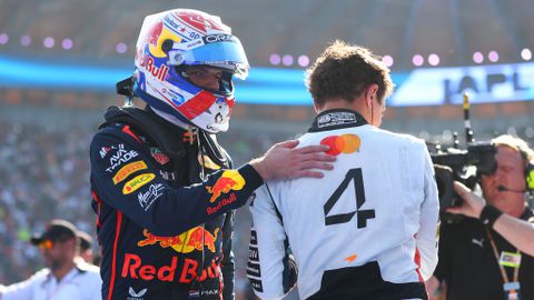 Max Verstappen en Lando Norris in Mexico © Getty Images