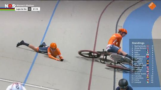 Zorgen om keihard gevallen Nederlandse baanwielrensters: 'Lastig om te zeggen'
