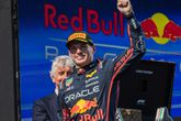 Max Verstappen na zijn zege op Imola. Getty Images