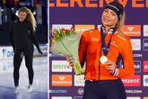 Topschaatsster Jutta Leerdam straalt erop los. © TikTok en Getty Images