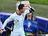 Cristiano Ronaldo vertrok woedend naar de kleedkamer. Getty Images