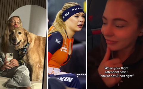 Sippe Jutta Leerdam in vliegtuig opgevrolijkt door foutje van steward(ess)