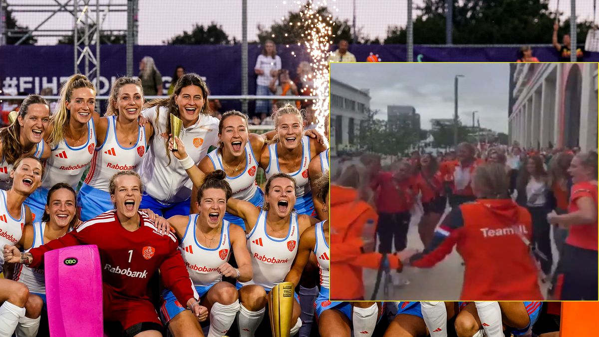 Hysterische hockeysters dansen samen met koning Willem-Alexander en Máxima: bekijk hier de beelden