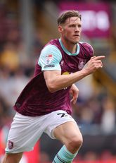 Wout Weghorst in actie in zijn laatste wedstrijd voor Burnley. ©Getty Images