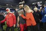 Travis Kelce en Taylor Swift. © AP