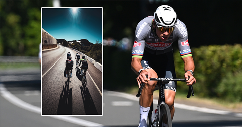 Wielerkampioen Mathieu van der Poel samen met 'duur groepje' op fietstocht: 'Terug op het lijdensfestival'