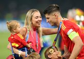 Alvaro Morata en zijn vrouw Alice Campello. Getty Images