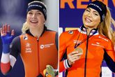 Joy Beune (l) en Jutta Leerdam. © Getty Images en Pro Shots.