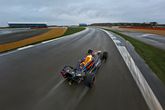 Max Verstappen werd over een volledige ronde gevolgd door een drone. © Red Bull