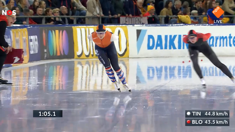 Topschaatsster NK allround werd bevrijd door brandweer na heftig ongeluk Thialf