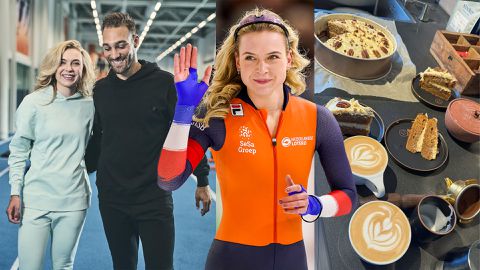 Joy Beune en Kjeld Nuis genieten van vrije tijd: schaatskoppel duikt keuken in
