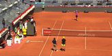 Grote problemen bij  het tennistoernooi in Madrid. © Screenshot Ziggo