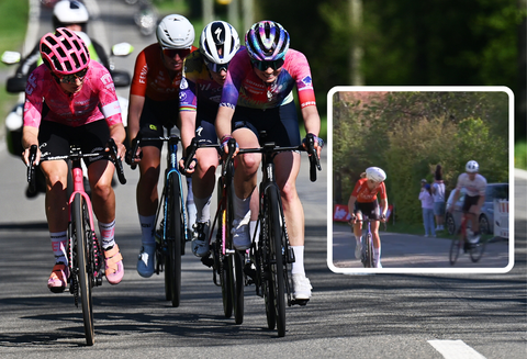 Amateurrenner zorgt voor opmerkelijk moment in vrouwenkoers: 'Dit is idioot'