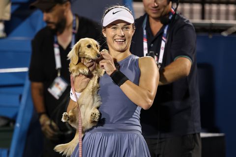 Opvallende gast viert feestje op de baan na overwinning op veelbesproken toptennisster