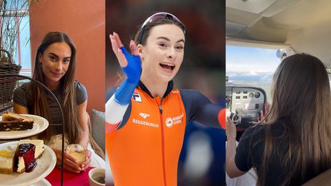 Veel taart en zelf vliegtuig besturen: topschaatsster Femke Kok geniet volop van de zomer