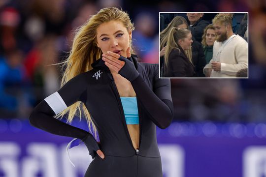 Bijzondere steun voor Jutta Leerdam: zenuwachtige Jake Paul moedigt topschaatsster aan op NK sprint