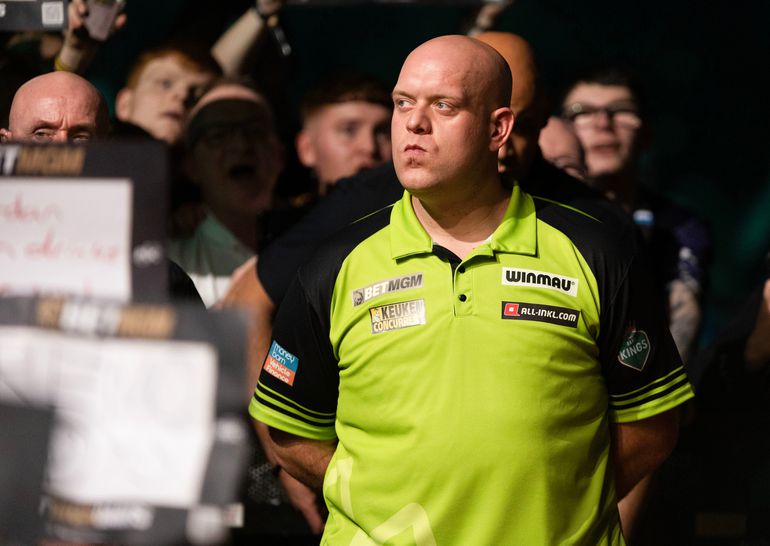 Snelle exit Michael van Gerwen bij Premier League Darts in Exeter