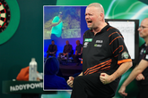 Raymond van Barneveld moest het even ontgelden in München. © PDC