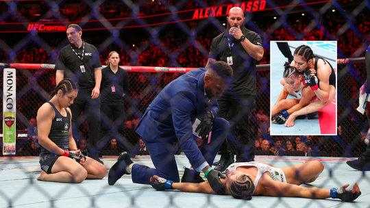 Brute knock-out zorgt voor paniek bij UFC: vechtster blijft roerloos liggen in kooi