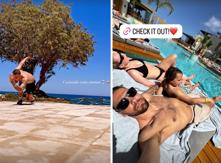 Joy Beune en Kjeld Nuis genieten op Kreta na van verjaardag: 'Cocktails eruit zweten'