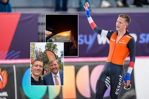 Nederlandse schaatskampioen geniet van romantisch moment met collega én maakt opvallende selfie