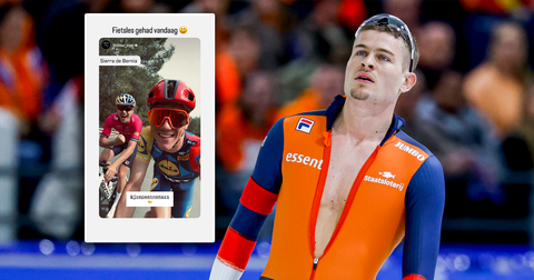 Topschaatser Joep Wennemars duikt op aan de zijde van Belgische wielertopper: 'Fietsles gehad'