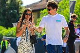 Charles Leclerc, vriendin Alexandra Saint Mleux  en hond Leo © Getty Images