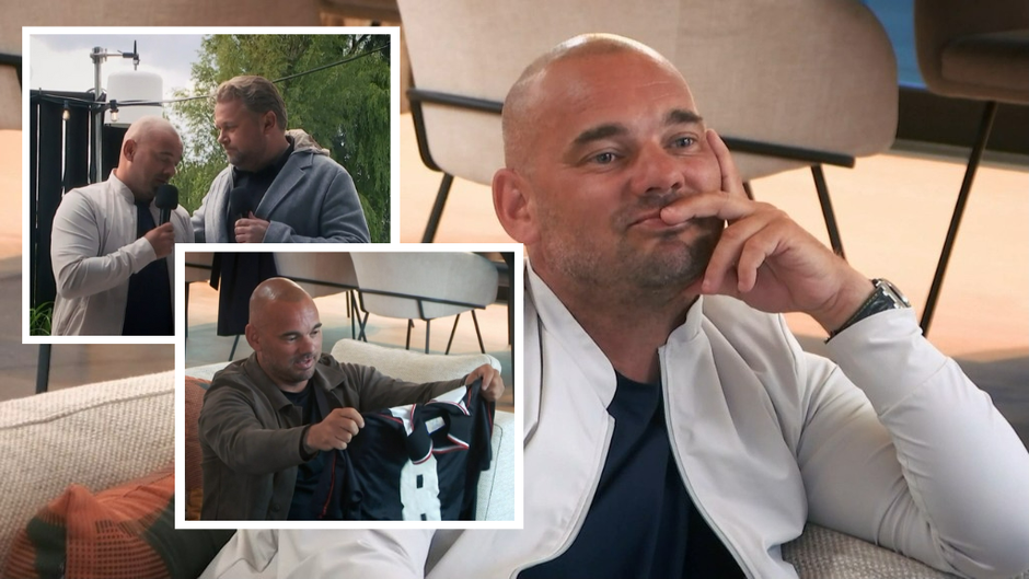 Wesley Sneijder emotioneel na bijzonder moment: 'Dit hakt er wel even in, ik loop helemaal te trillen'