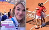 Tess Lieder-Wester had het geluk dat ze bij Rafael Nadal tegen Novak Djokovic mocht zijn op de Olympische Spelen. ©Getty Images/Instagram, beeldbewerking Sportnieuws.nl.