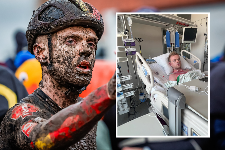 Concurrent Mathieu van der Poel deelt heftige foto van zijn buik: 'Terug in het ziekenhuis voor twee operaties'