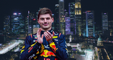 Max Verstappen komt in actie bij de Grand Prix van Singapore. © Getty Images