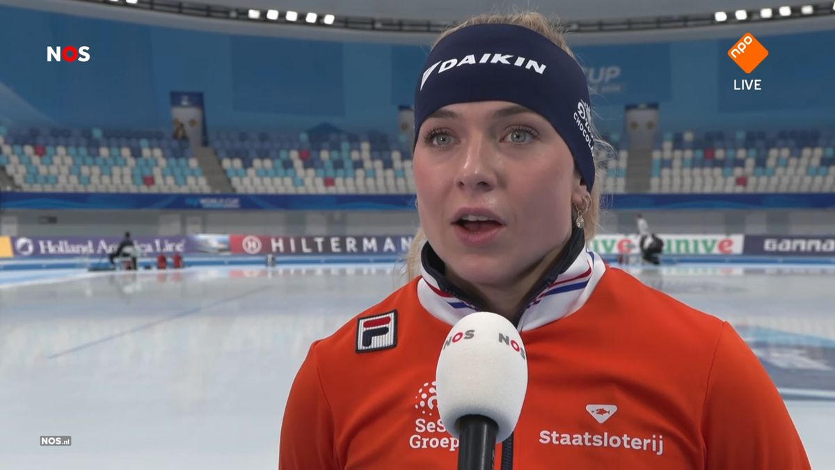 Zilveren Joy Beune kwam met schrik vrij op World Cup in Beijing: 'Fysio heeft het goed behandeld'