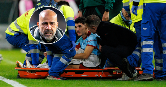 PSV-trainer Peter Bosz zichtbaar aangedaan door drama bij Feyenoord: 'Het is verschrikkelijk'