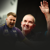 Phil Taylor en Luke Littler © Getty Images, bewerking Sportnieuws.nl