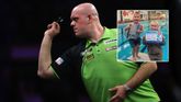 Michael van Gerwen en kinderen met zwemdiploma's © Getty Images/Instagram, beeldbewerking Sportnieuws.nl