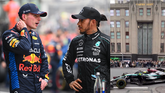 Max Verstappen en Lewis Hamilton / Getty Images, beeldbewerking Sportnieuws.nl