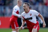 Jens Toornstra juicht na een goal voor FC Utrecht © Getty Images